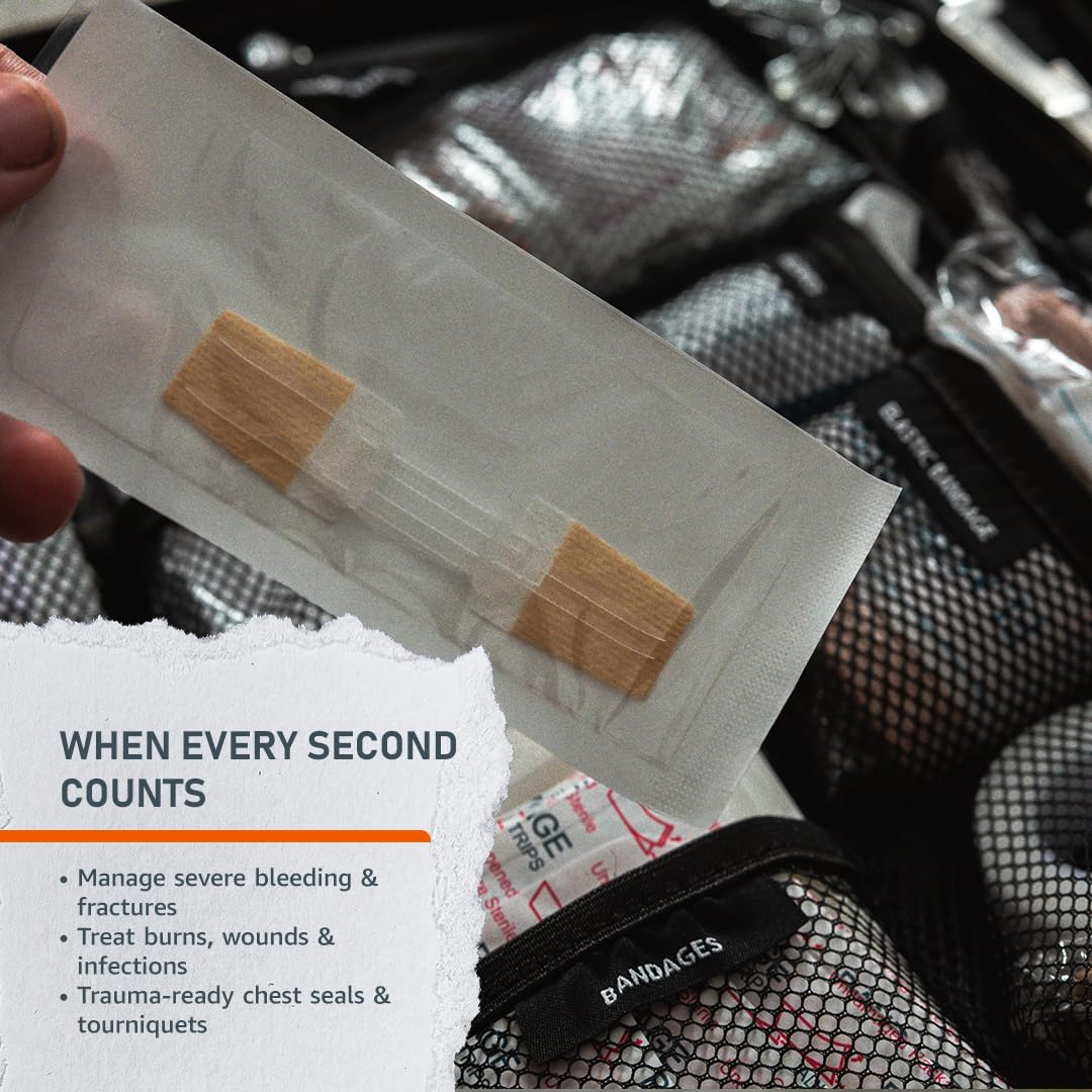 Emerge Survival Ultimate Survival Med Kit – Comprehensive 315‑Piece Emergency Medical & Trauma First Aid System, Hemostatic Gauze, Burn & Wound Care, Splints, Pain Relief & Organized Go‑Anywhere Bag