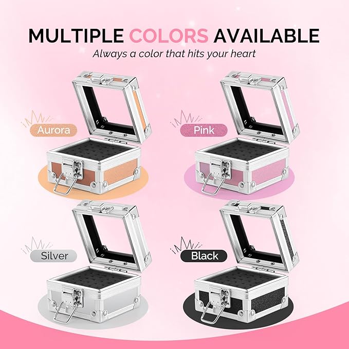 MelodySusie Nail Drill Bits Holder, 25 Holes Case, Portable Dustproof Displayer Organizer Container, Nail Tech Professional Nail Art Tool, Travel Salon Home, Black (Drill Bits Not Included)