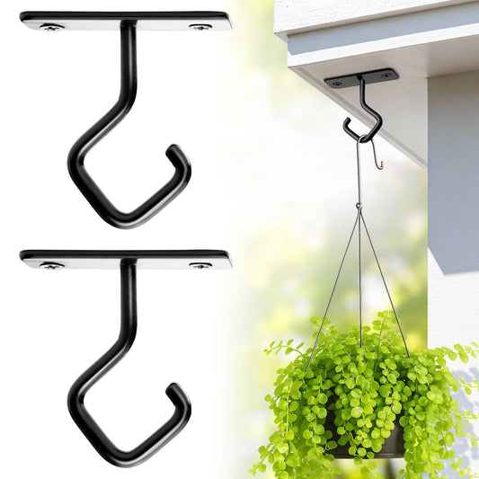 AJART Ceiling Hooks for Hanging Plants - Iron Plant Hanger for Wall Mount - 2 Pack/2.5 Inch Ceiling Hook for Indoor Use