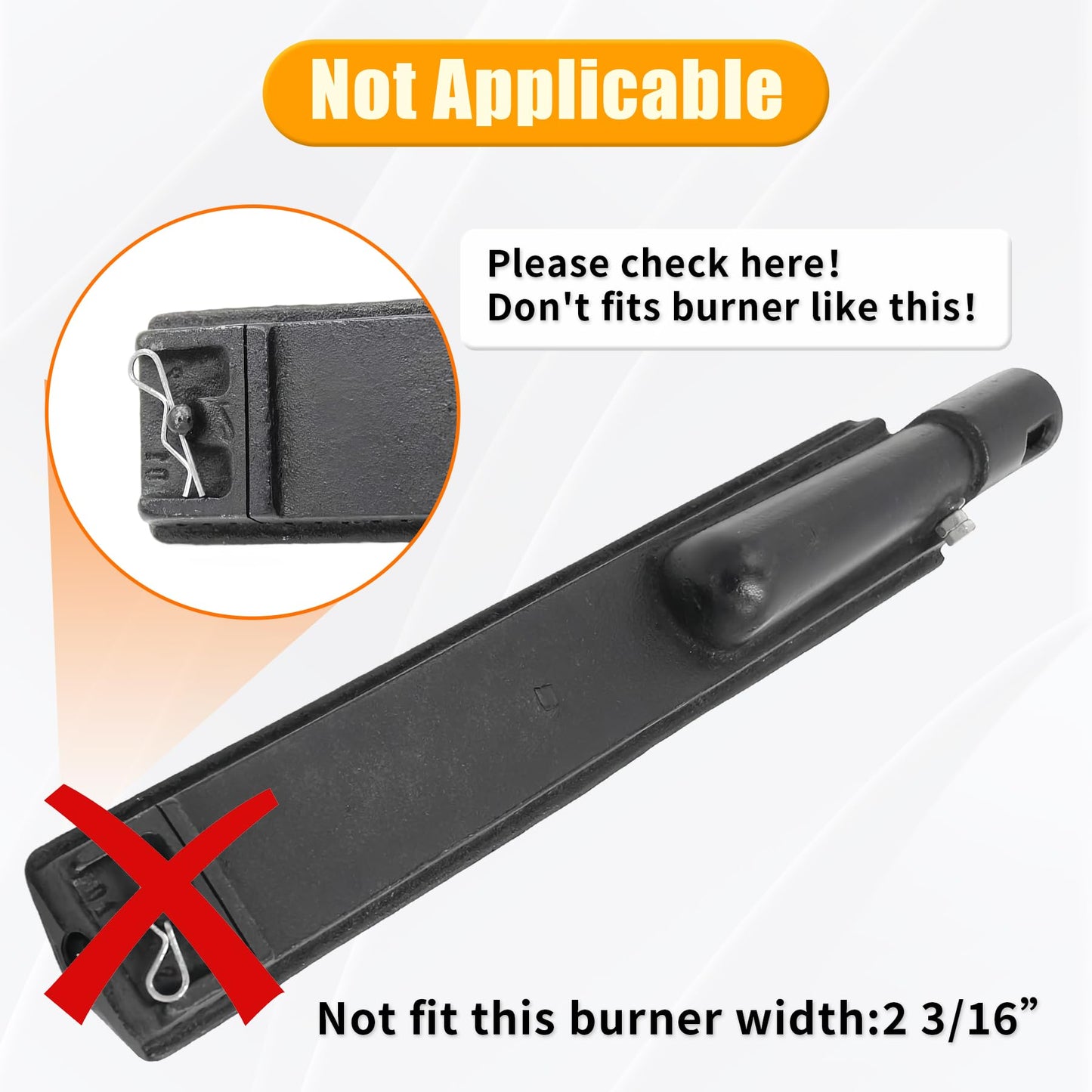 Fenluqi 4-Set 15 3/4 Heavy Duty Cast 304 Stainless Steel Grill Burners for Bull, Premium Outdoor Bull BBQ Gas Grill Replacements Parts for Cal Flame P-Series, Aussie, Thermos, Turbo, Beefeater