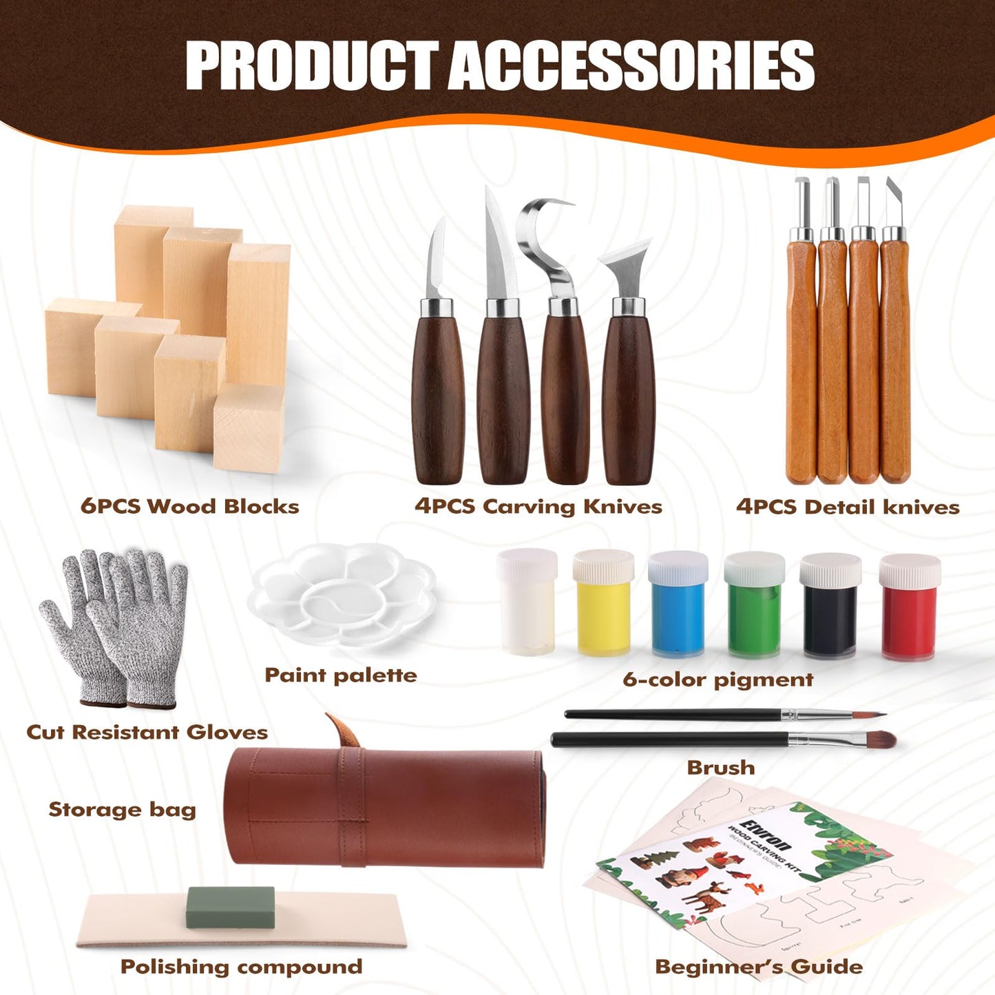 Wood Carving Kit for Beginners - Whittling Kit with Wood Blocks for Kids - Carving Tools for Beginners - Hobbies for Women and Men - Arts and Crafts for Adults - Gift for Girls and Boys