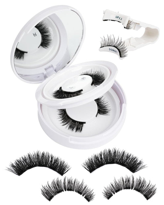 EMEDA Magnetic Eyelashes Natural Look No Glue Reusable Magnetic Lashes with Applicator, Faux Mink Lashes Lightweight & Comfortable for Women Sensitive Eyes Daily Makeup with Mirror Case (17)