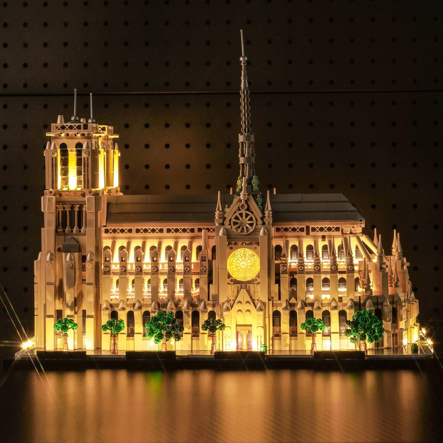 LocoLee Light Kit Compatible with Lego Notre Dame Cathedral Architecture 21061, Creative Lighting Set Accessories Compatible with Lego Paris Notre Dame 21061 Set, No Models Only Light (RC Version)