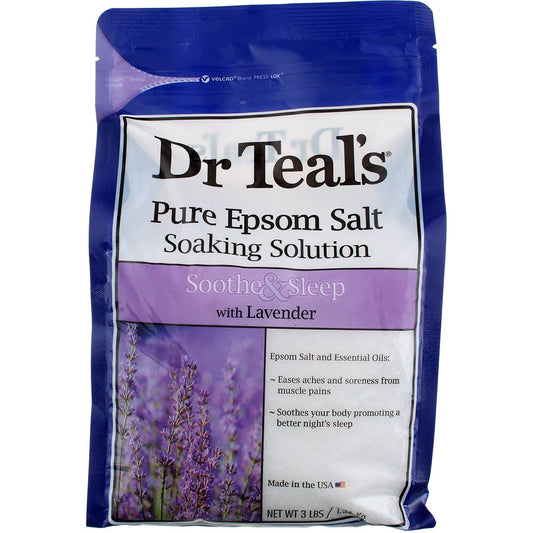 Dr Teal's Epsom Salt 4-Pack (12 lbs Total) Soothe & Sleep with Lavender