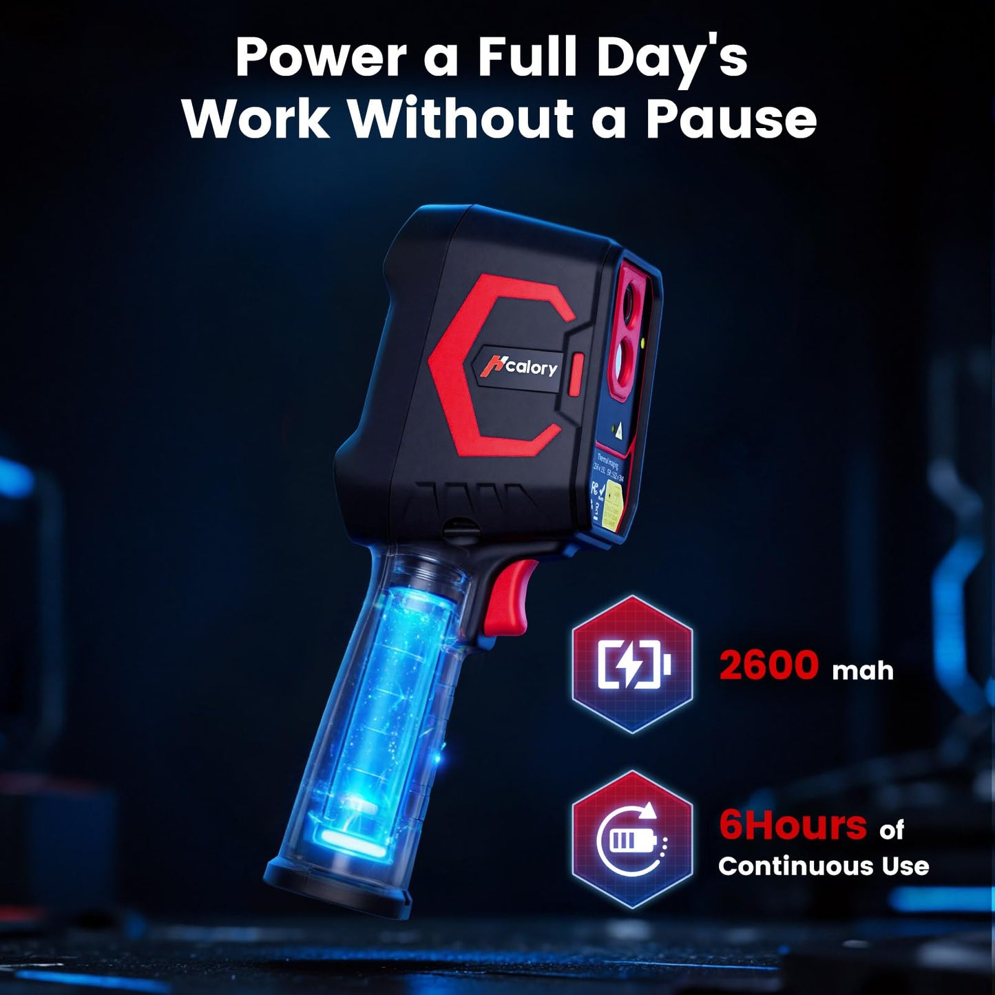 Hcalory T2-G Handheld Thermal Camera with 512*384 TISR Resolution, 256*192 IR Resolution, 8GB Memory, -4°F to 1022°F, 6-Hour Battery Life, 25Hz Infrared Camera with PC Software for Offline Analysis