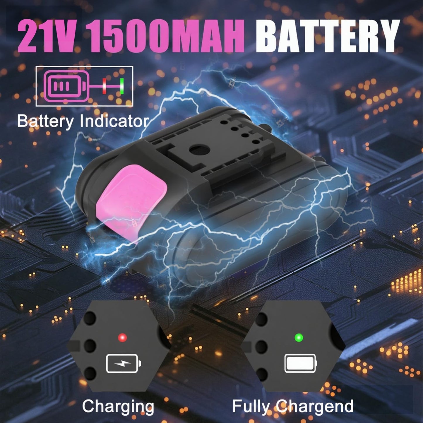 GardenJoy 20v Cordless Drill Set, Power Electric Kit 2 Batteries With Charger 30Nm 2-Speed 3/8" Keyless Chuck 24+1 Torque Drill Driver screwdriver Bits with LED Electric Work Light for Women DIY