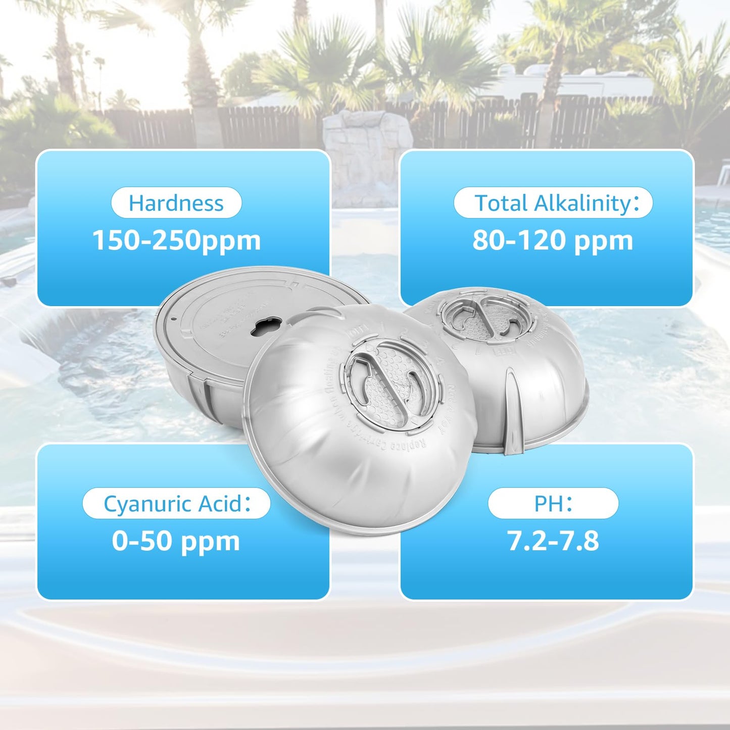 wixseed Hot Tub Cartridges Copmatible with Frog Ease Floating System Ideal up to 600 Gallons,4 Packs-Pro Series