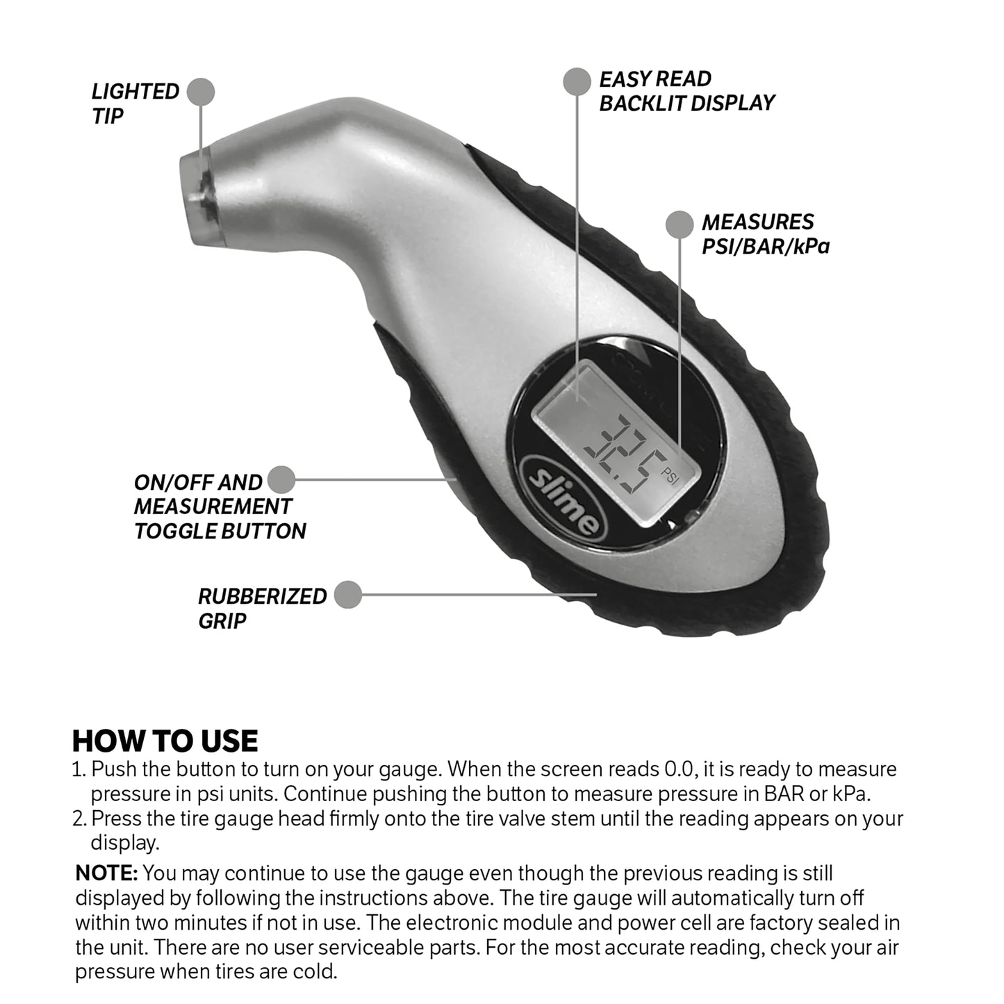 Slime 20017 Automotive Accessories, 5-150 psi