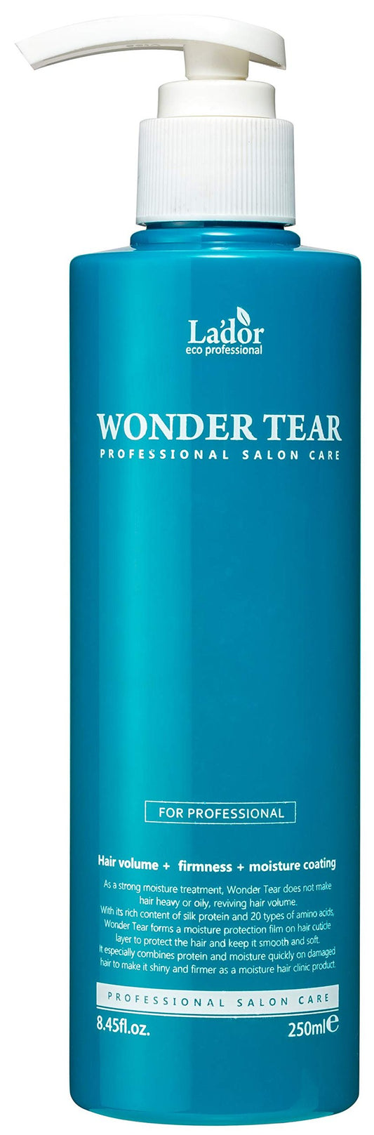 LA'DOR LADOR Wonder Tear Deep Conditioning Treatment Mask for Dry Damaged Hair - Moisturizing & Hydrating Protein Keratin Growth Conditioner for Color Treated, Frizzy, Curly Hair 8.45 Fl Oz Korean