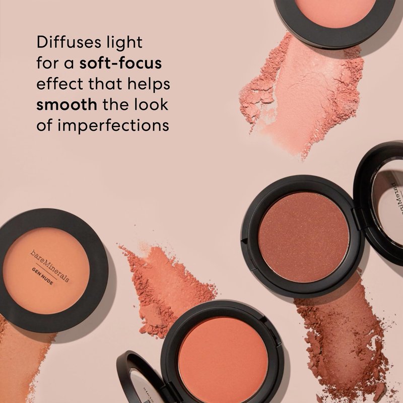 bareMinerals Gen Nude Powder Blush, Call My Blush, Vegan, Cruelty-Free & Dermatologist-Tested