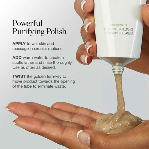 Ogee Botanical Brilliance Exfoliating Cleanser – High Performance Facial Wash – Certified Organic Face Exfoliator Made in USA
