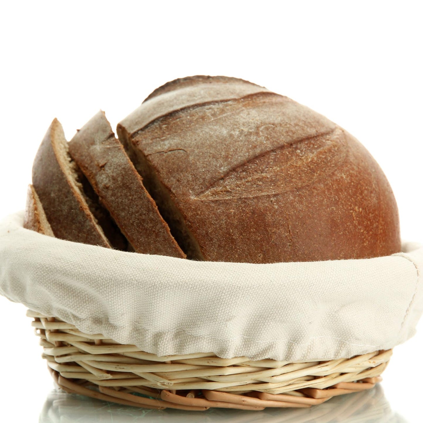 Boao 6 Pieces Bread Banneton Proofing Basket Liner Cloth Cover Natural Rattan Baking Dough Banneton Proofing Sourdough Basket Cloth Liner Bread Baking Supplies (Round,10 Inch)