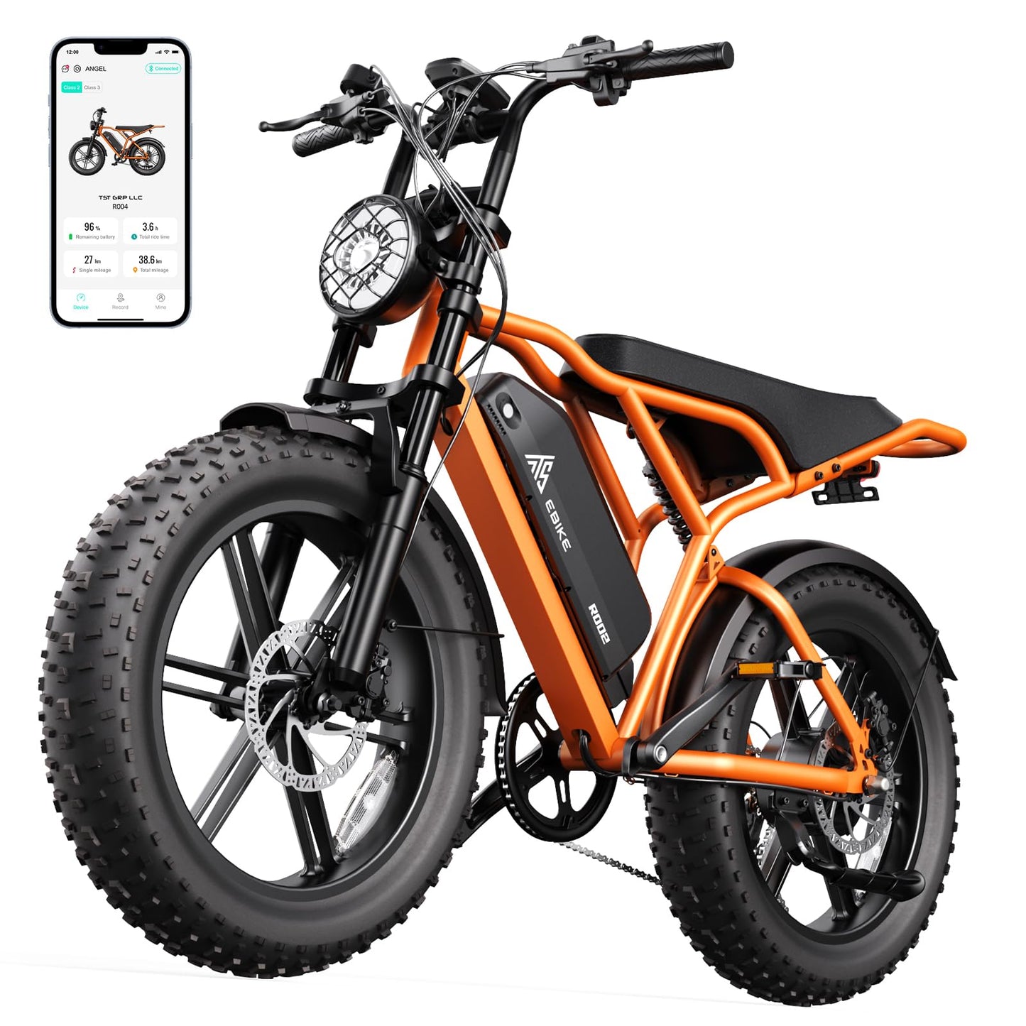 TST Electric Bike for Adults 1500W Peak 20" Fat Tire All-Terrain E-Bike 60 Miles 28 MPH Electric Dirt Bike - 48V 15 AH Battery Tested to UL 2849 Powered Electric Bicycle
