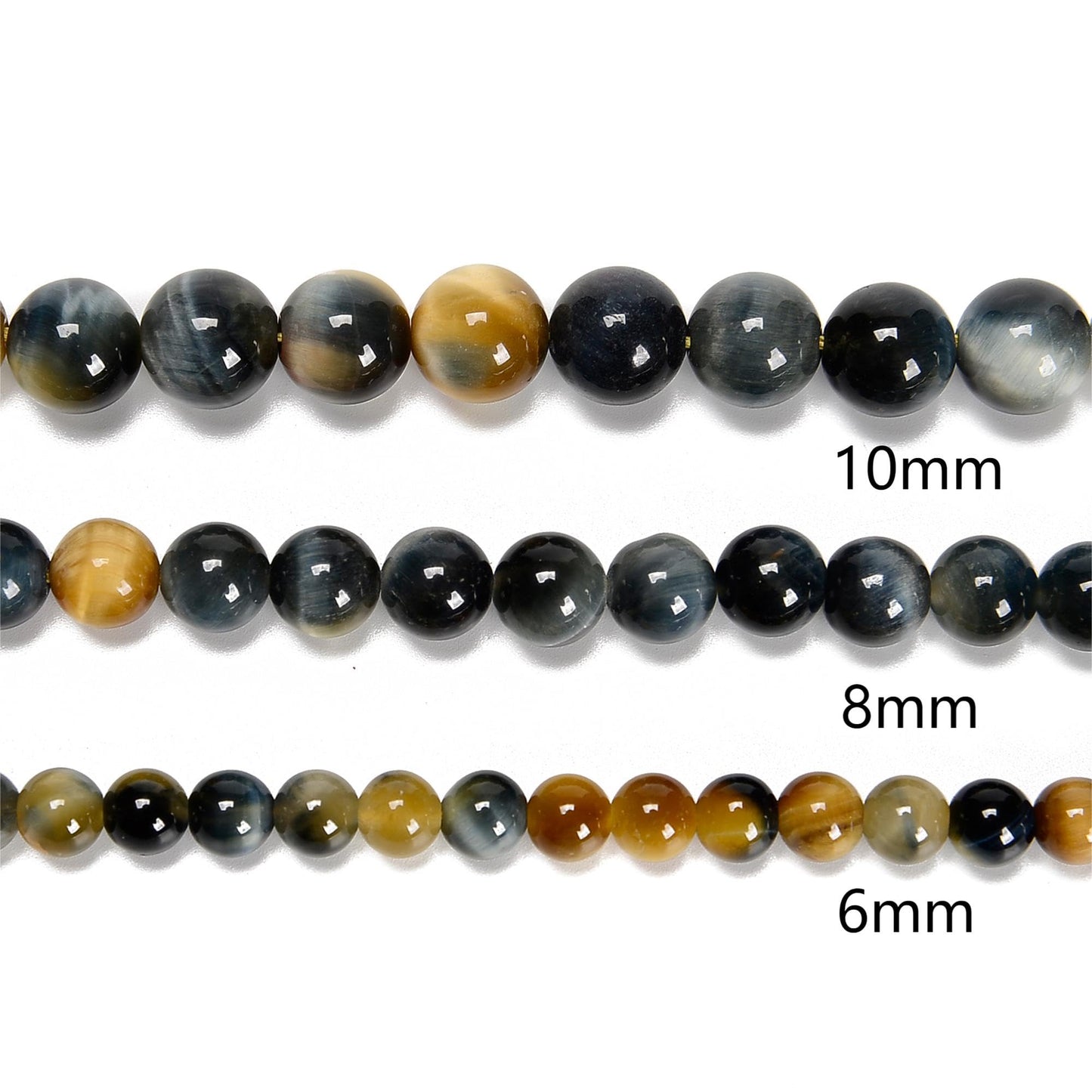 65Pcs 6mm Dream Tiger Eye Gemstone Natural Round Loose Real Stone Beads Gemstone Genuine for DIY Hand Made Craft Jewelry Bracelet Earring Necklace String Making Energy Healing Power