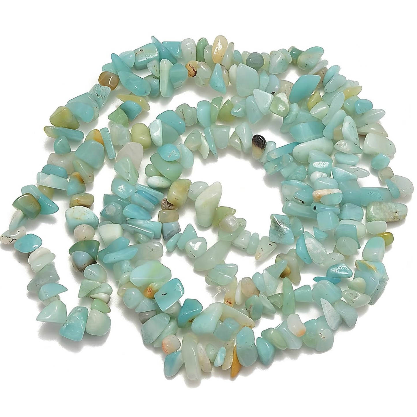 Natural Chip Stone Beads 450pcs Amazonite Chips 5-8mm Genuine Real Irregular Healing Crystal Rocks Hole Drilled DIY Loose Gemstone Beads for Jewelry Making Bracelet Earrings Necklace Crafting