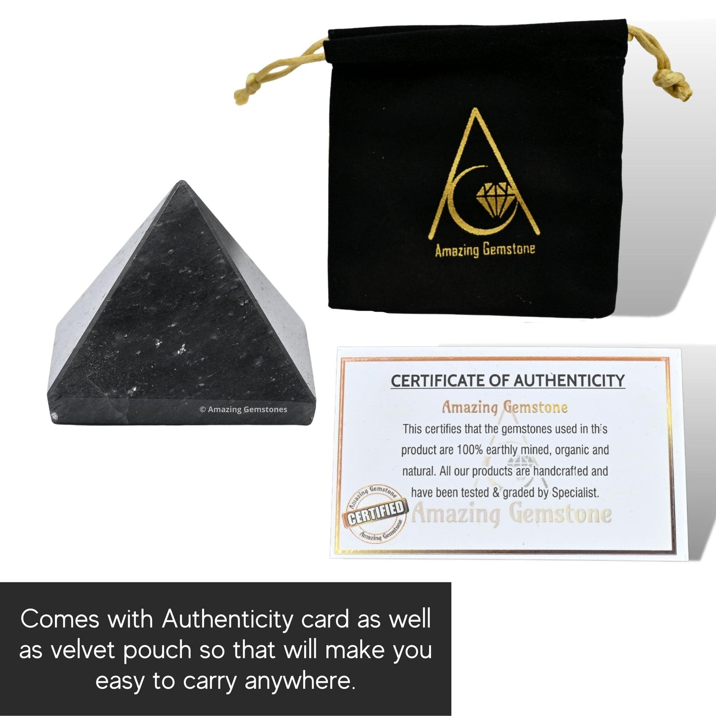 Amazing Gemstone Blue Aventurine Pyramid Crystal Healing Stones - 1" Great Pyramid Figurine of Natural Stone Pyramid for Meditation, Reiki, Chakra Balancing and Crystal Pyramids Grid