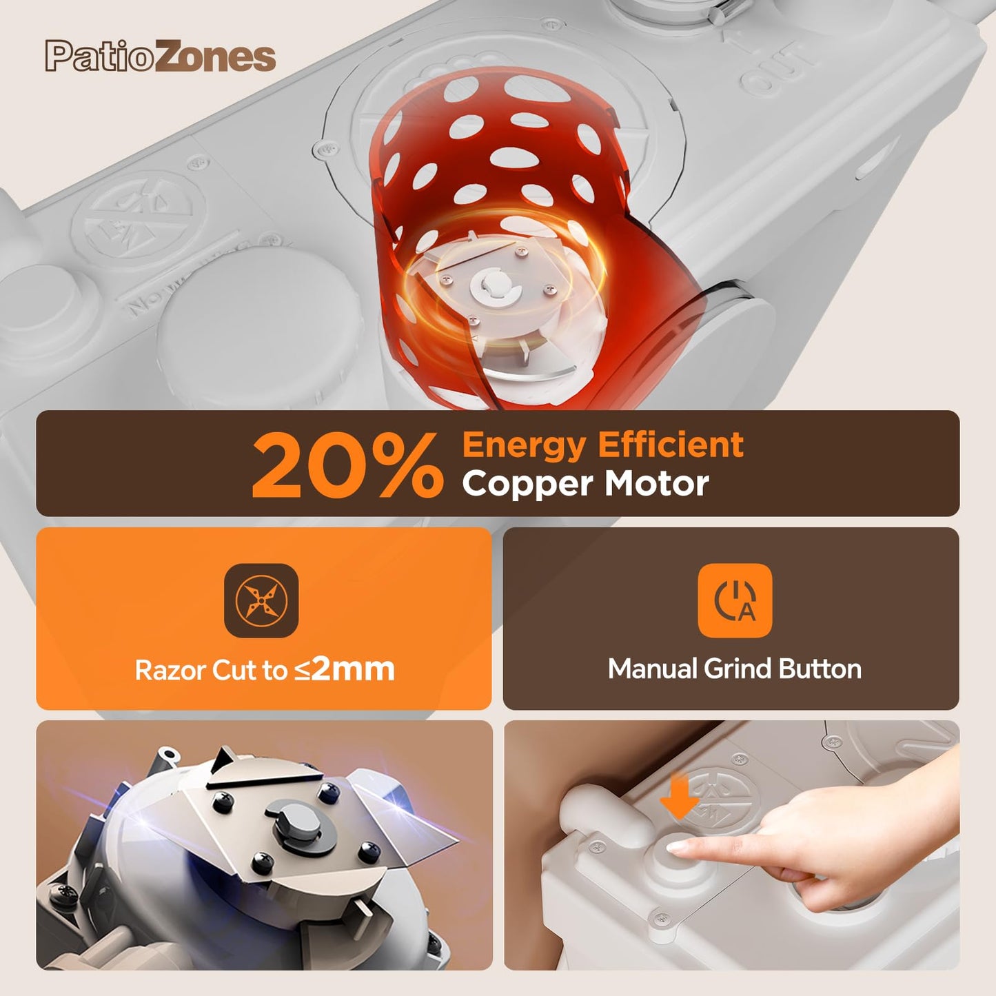 36ft Macerating Toilet System, Heated Seat/Bidet Attachment Inclued, Upflush Toilet with Sewage Grinder Pump for Basement, Quiet Copper Motor, Two-Piece 17.7" Tall Toilet, Less Consumption