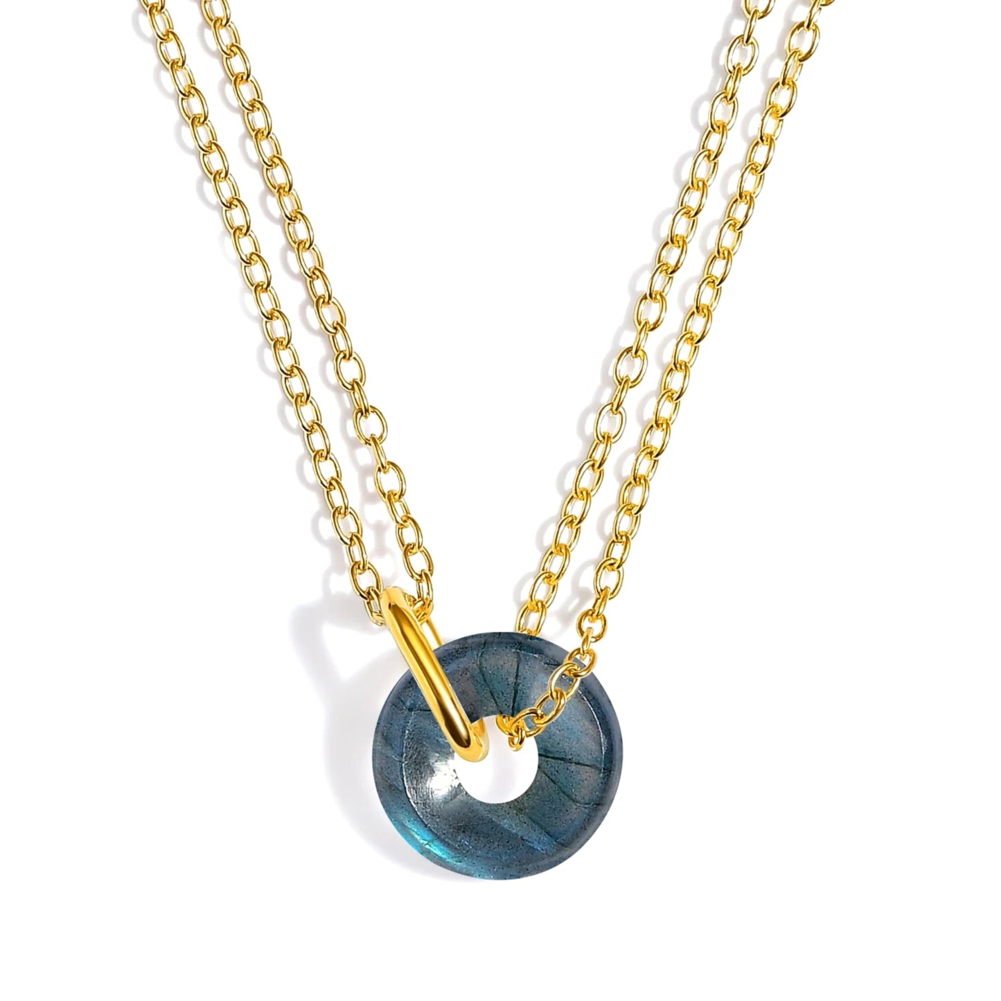 Moon Magic Authentic Moonstone Necklace for Women | Onyx, Labradorite, Black Obsidian Necklaces/Real 925 Sterling Silver |18k Rose and Yellow Gold Enchanted Crystal Necklace for Women/Genuine Jewelry