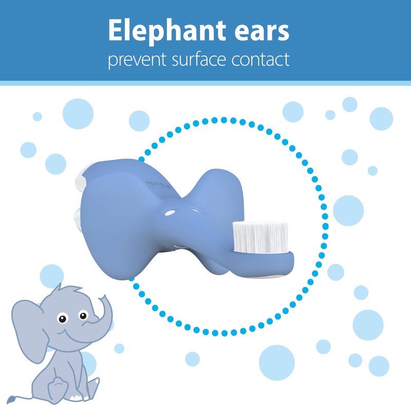Dr. Brown's Infant-to-Toddler Toothbrush, Elephant, Blue, 0-3 Years