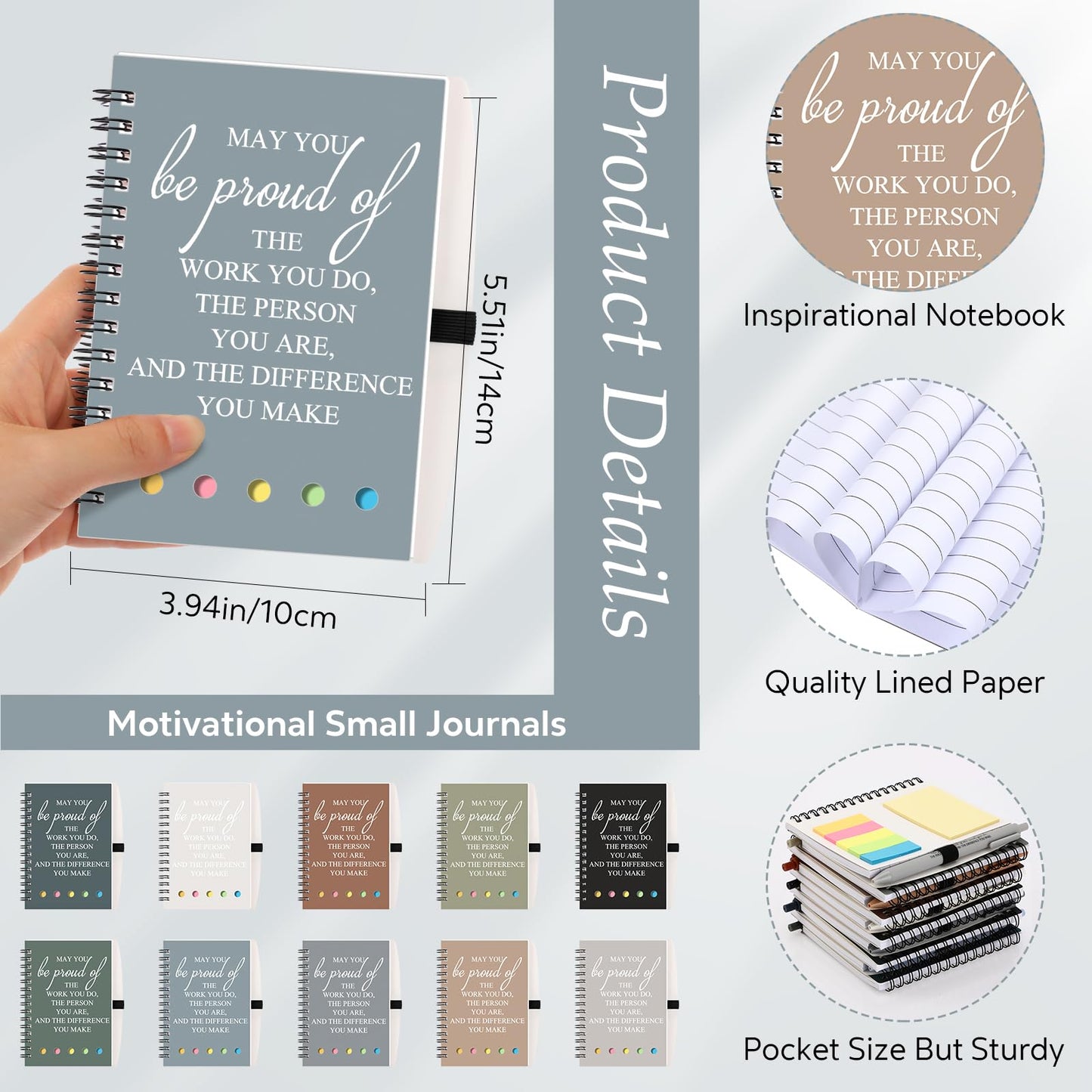 30 Sets Employee Appreciation Gifts Bulk, Administrative Professionals Day Gift with Notebooks, Sticky Notes and Pens, Thank You Gifts for Coworkers, Office Staff, Teachers, Nurses(Boho Color)