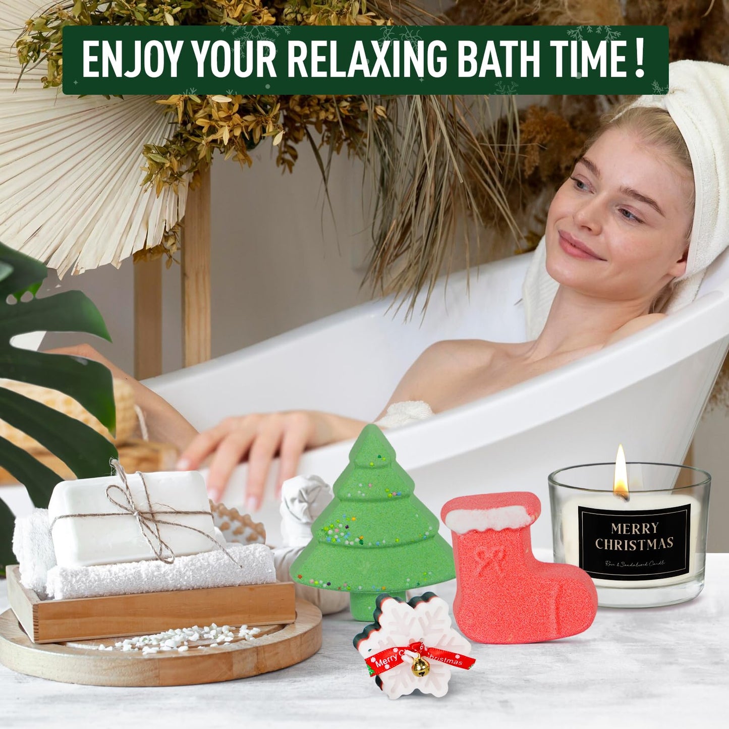 Christmas Gifts for Women – Xmas Relaxing Spa Scented Candle Insulated Tumbler Thank You Gift Basket for her, Mom, Wife, Girlfriend, Sister, Bestie, Friends, Coworkers, Teacher,Birthday Gift Box Set