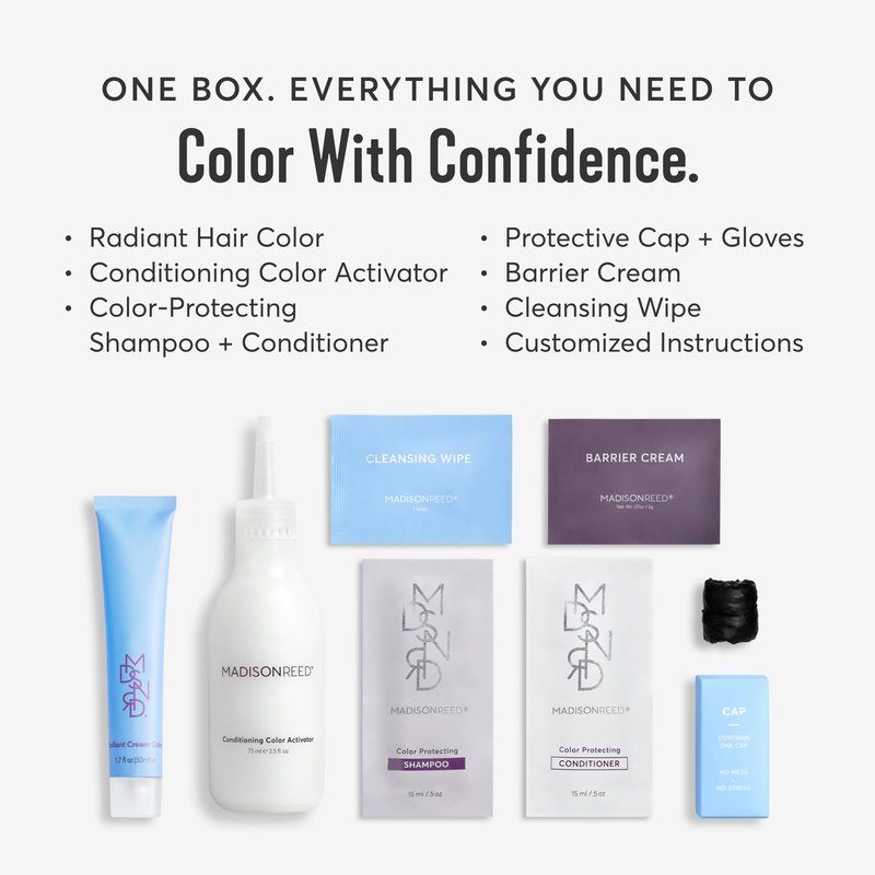 Madison Reed Radiant Hair Color Kit - 4VR Darkest Cool Sangria with Vibrant Violet Red Tones (Volterra Amethyst), Vivid Permanent Hair Dye for Bold Color & Shine | PPD-Free & Ammonia-Free, 2 Pack