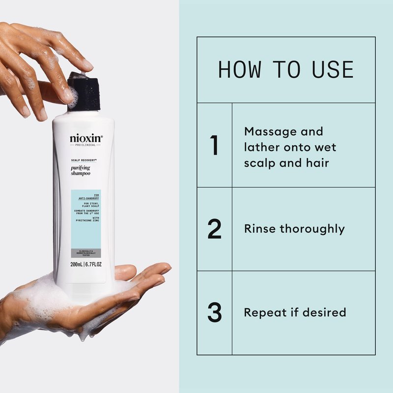 Nioxin Scalp Recovery Purifying Shampoo | For Itchy, Flaky Scalp | Anti-Dandruff | Formulated with Pyrithione Zinc