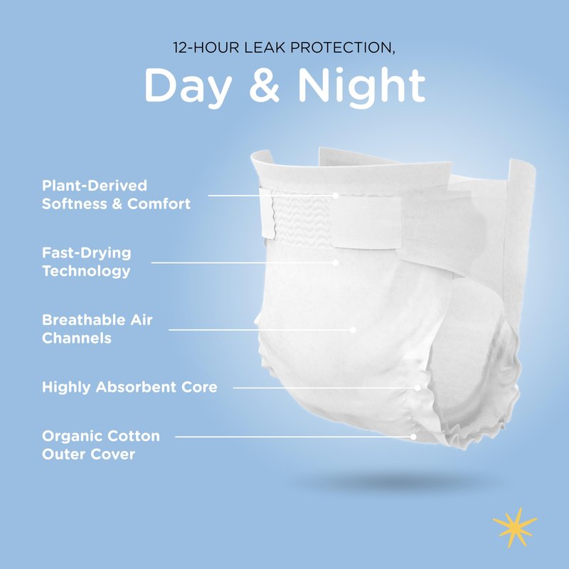 Our Diapers | The First EWG Verified & Microbiome-Friendly Diaper | Size NB (<10 lbs) 32 Count | 12-Hour Leak Protection | Made with Organic Cotton & Plant-Derived Materials | Totally Chlorine Free