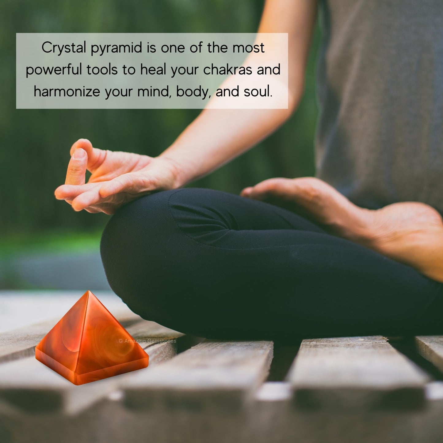 X Pyramid Crystal Healing Stones - 1.5" Great Pyramid Figurine of Natural Stone Pyramid for Meditation, Reiki, Chakra Balancing and Crystal Pyramids Grid (Carnelian)