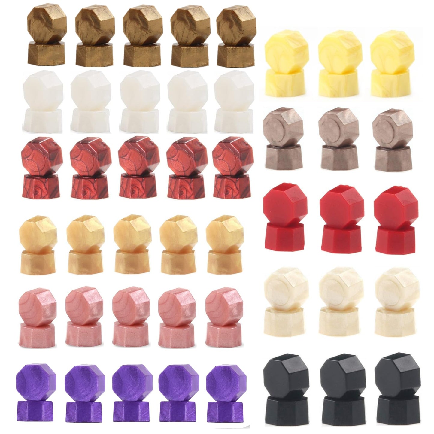 720Pcs Wax Sealing Beads, Translucent Sealing Wax Beads, 0.55lb Octagon Wax Seal Beads for Wax Seal Stamp, Cards, Wedding Invitations, Wine Packages, Gift Wrapping, Letter Sealing (Transparent)