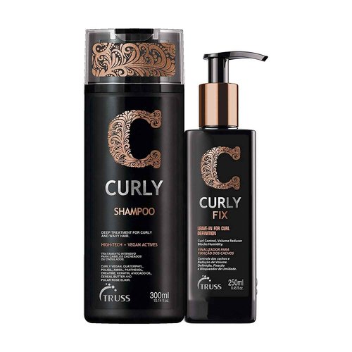 Truss Curly Shampoo - Gentle Cleansing Curl Shampoo Bundle with Curly Fix Styling Cream