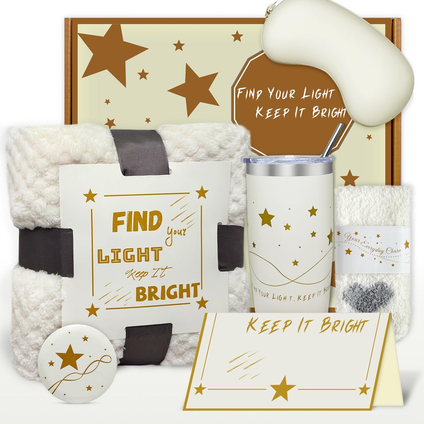 Gift Box for Mom Women,Cozy Set with Soft Blanket, 20oz Stainless Steel Tumbler,Great for Birthday, Christmas, Valentine, Anniversary, Thanksgiving – Gifts for Women Grandma Wife