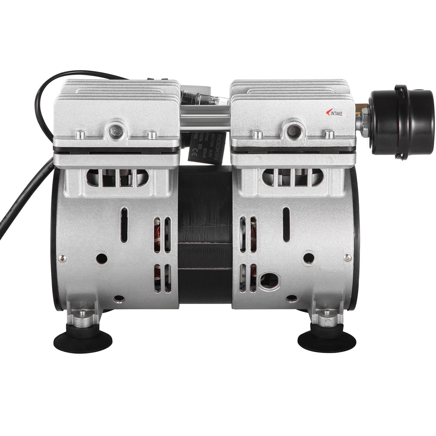 VEVOR Pond Aerator, 550W Power, 5.2CFM for Up to 3 Acre 50' Lake, Pond Aeration Kit Includes 3/4 HP Compressor & Timer & Valves, Air Compressor for Deep Water Oxygen Circulation, for Pond, Lake