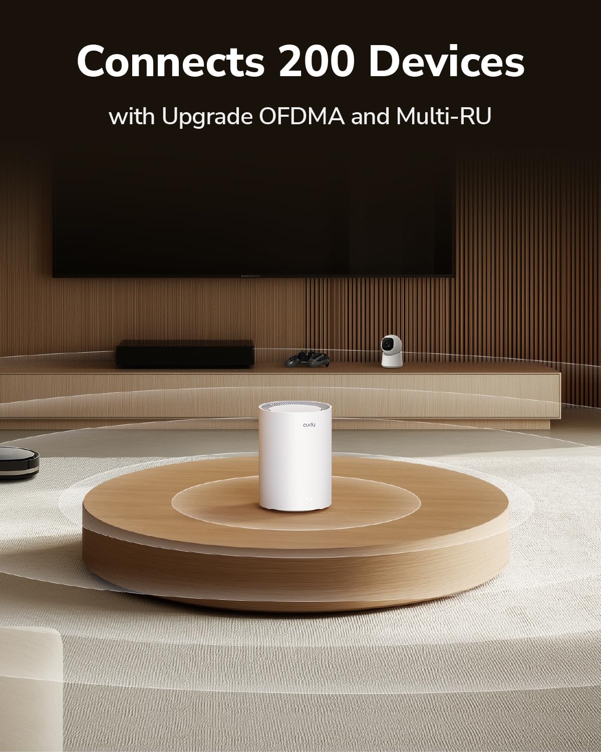 Cudy Dual Band BE3600 WiFi 7 Wi-Fi Mesh System, 3.6 Gbps 160 Mhz, Coverage up to 2900 Sq.ft, 3 Gigabit Ports, Multi-VPN Compatible, Cudy APP Control(M3600 3-Pack)