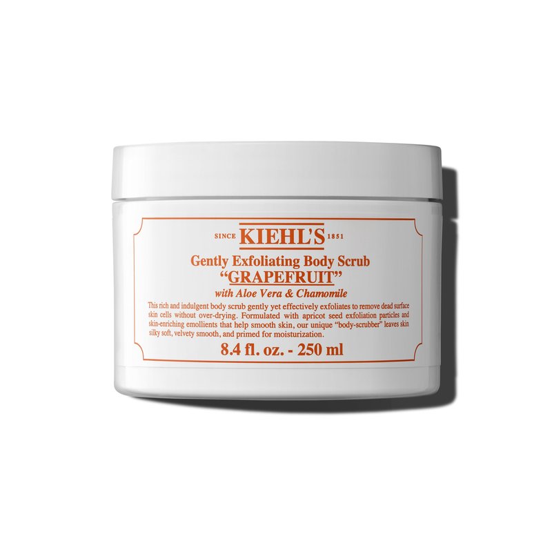 Kiehl's Gently Exfoliating Grapefruit Body Scrub, Bath & Shower Body Polish for Smooth & Soft Skin, with Apricot Seed, Aloe & Chamomile, All Skin Types, Grapefruit Citrus Scent - 8.4 fl oz
