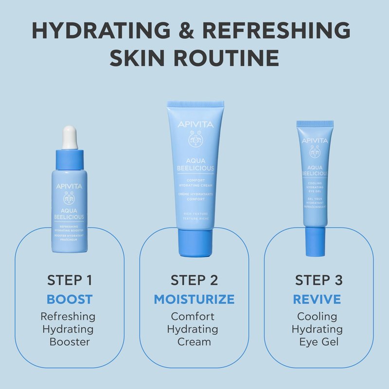 Apivita Aqua Beelicious Eye Gel, Cooling Hydrating Eye Gel with Honey, Jasmine & Flowers