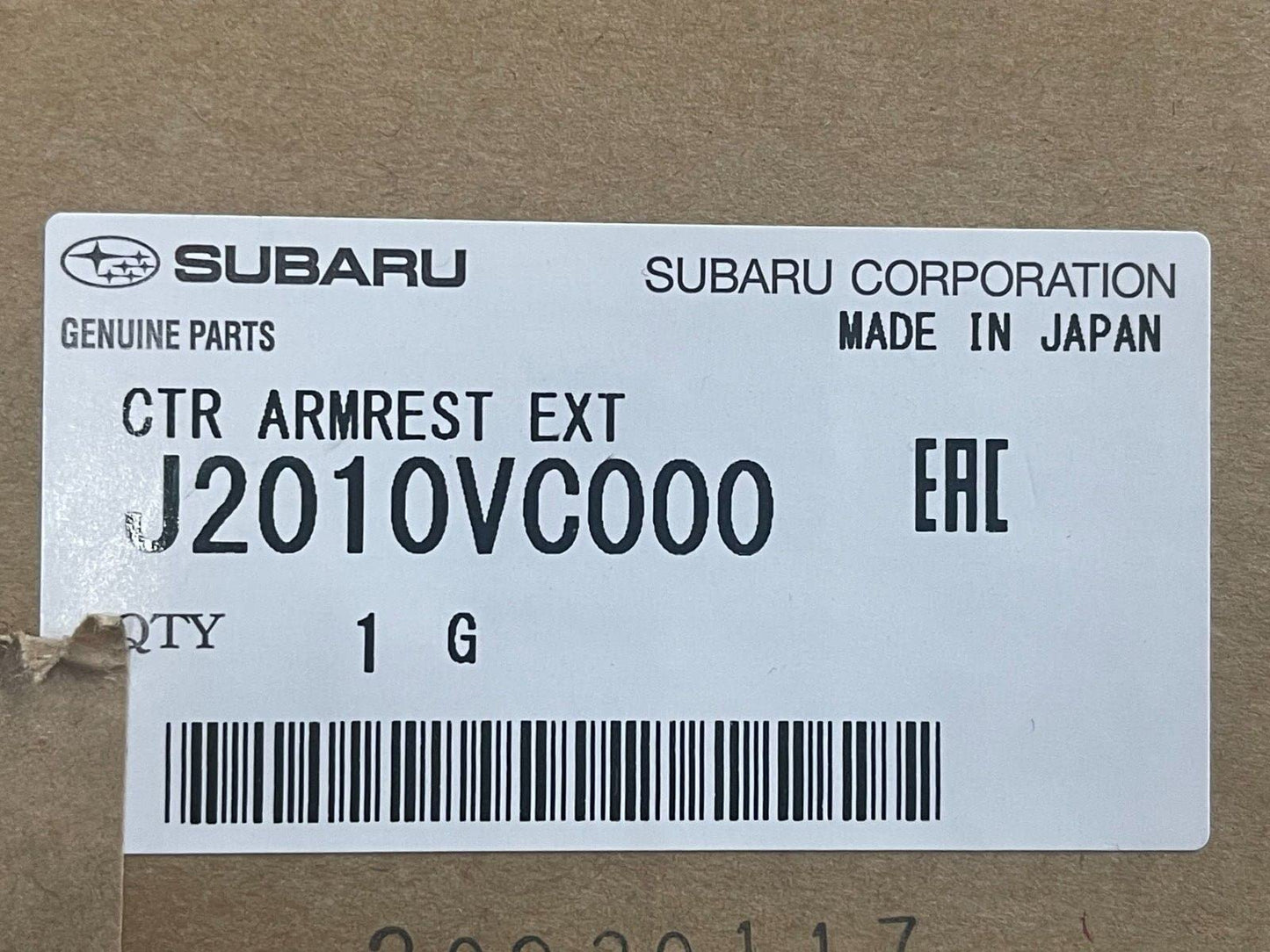 Subaru 2022 2023 2024 2025 2026 WRX Center Armrest Extension J2010VC000 6 MT Genuine OEM