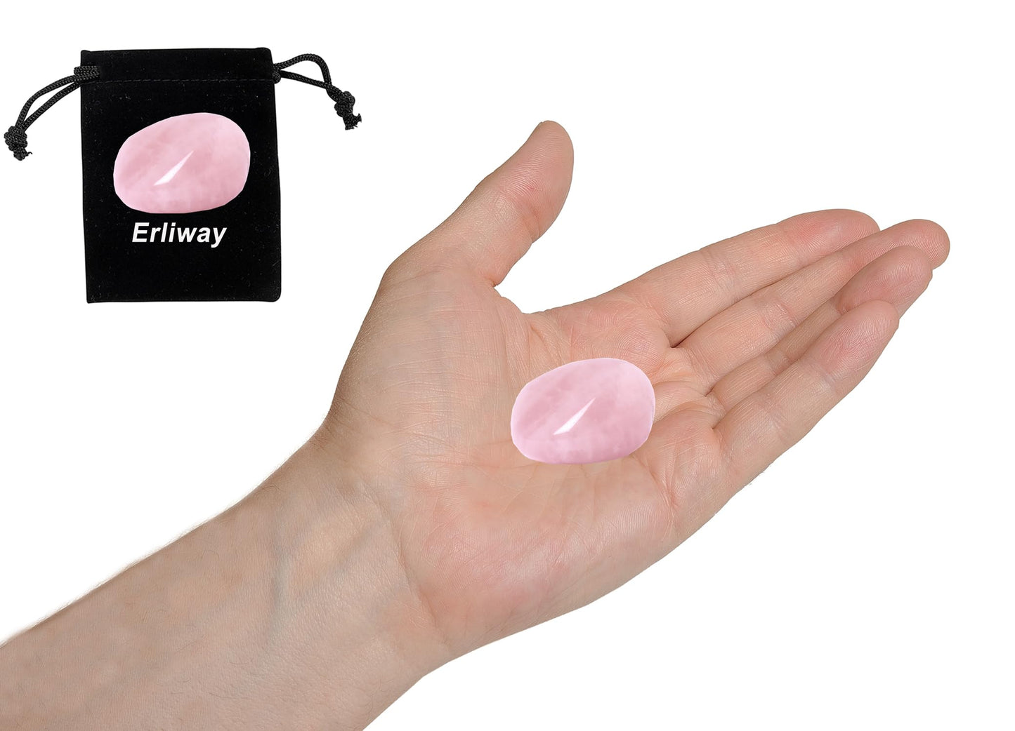 Rose Quartz Healing Crystal Stones, 1.25-2.0" Large Reiki Healing Gemstones Natural Tumbled Polished Stones for Energy Witchcraft Therapy Meditation