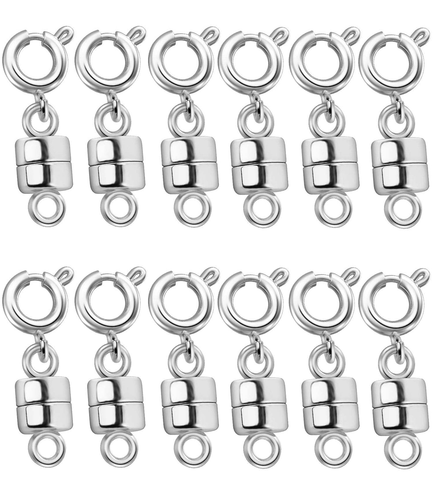 Dailyacc Magnetic Necklace Clasps and Closures - Safety 14 K Gold and Silver Jewelry Converters for Bracelets Chain Extender