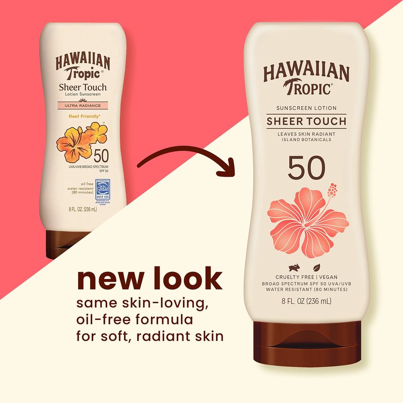 Hawaiian Tropic Sheer Touch Ultra Radiance SPF 50 Sunscreen Twin Pack with Lime Coolada After Sun Lotion Twin Pack