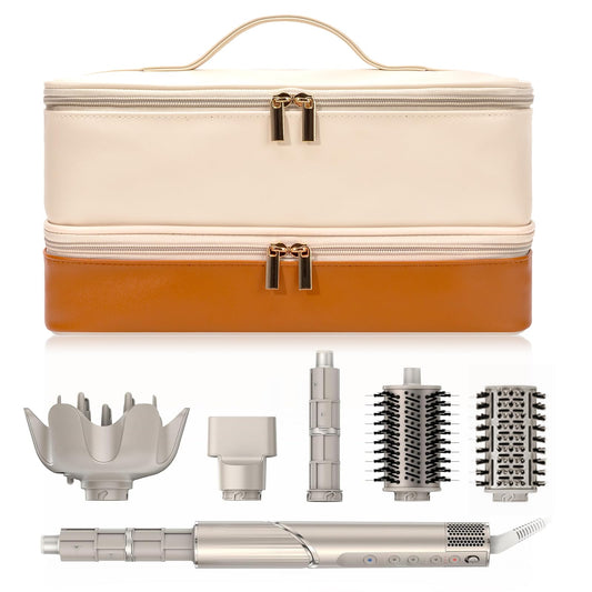 Travel Carrying Case for Hair Dryer Shark Flexstyle FlexFusion Airwrap Brush Double Layer Storage Bag Hair Accessories Tools Storage Case for Revlon Hairdryer Styler/Shark SpeedStyle Organizer Bag