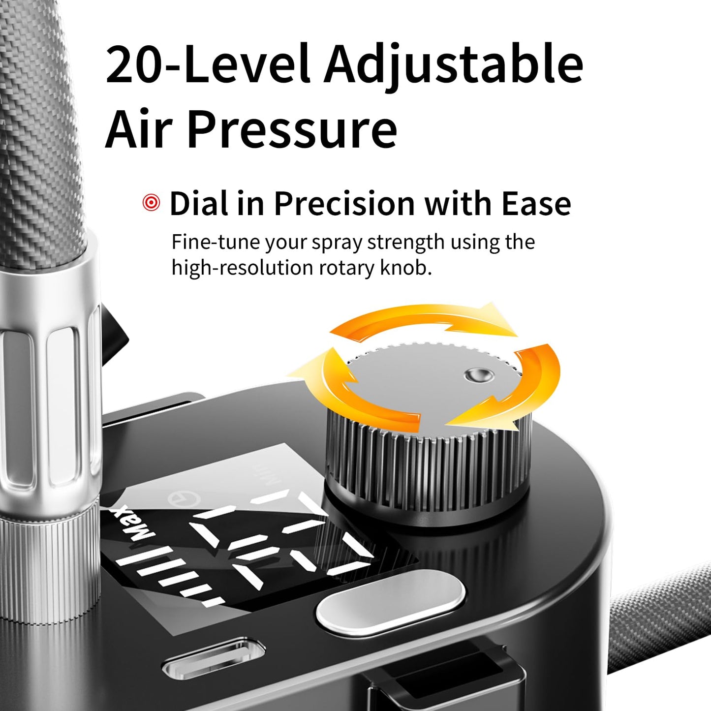 Airbrush Kit with Compressor High Pressure Air Brush Set Non-Clogging Airbrush Gun Cordless Rechargeable Airbrush Kit for Painting,Nail Art,Barber,Makeup,Cake Decor (Black)