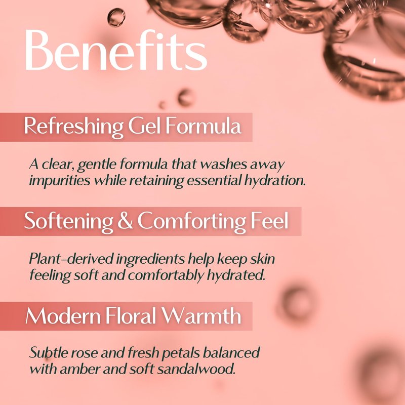 Hersteller Nearby Scented Vegan Body Wash 10.1 fl oz Moisturizing Soothing Cleanser for Dry Skin Still A Rose
