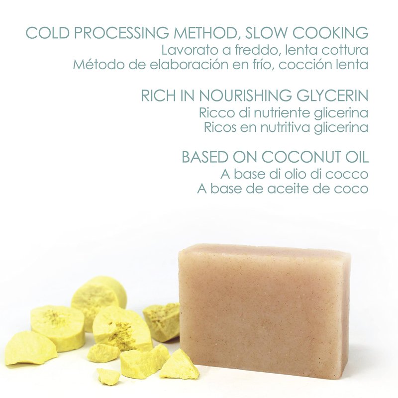 LYNPHA VITALE Sulfur Soap Bar - 100% Handmade Natural Bar Soap with Coconut Oil - Sulphur Soap ideal to Nourish and Heal Oily Skins - 3,5 oz - 3 Soaps Pack