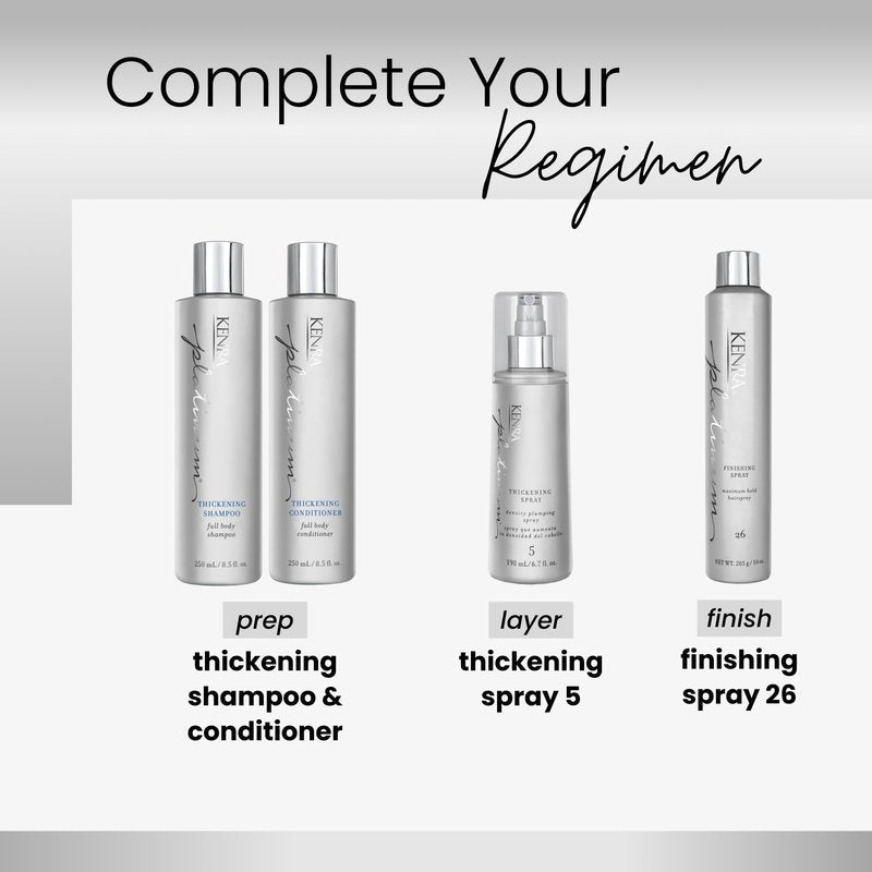 Kenra Platinum Thickening Spray 5 | Volumizing Styler | Density Plumping Spray | Increases Hair Thickness Up To 96% | Humidity Protection & Frizz Taming | All Hair Types