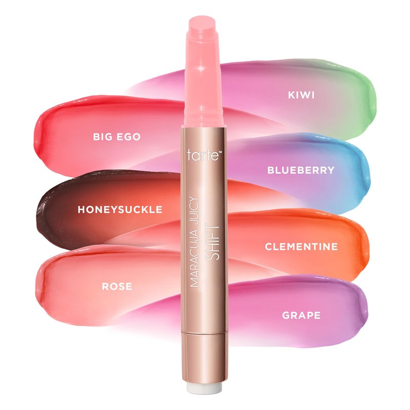 tarte maracuja juicy lip shift – Hydrating & Volumizing Lip Plumper Gloss Balm, Hyaluronic Acid, pH-Powered Plumping Lipgloss, High Shine Finish, Vegan & Cruelty-Free, full size, blueberry