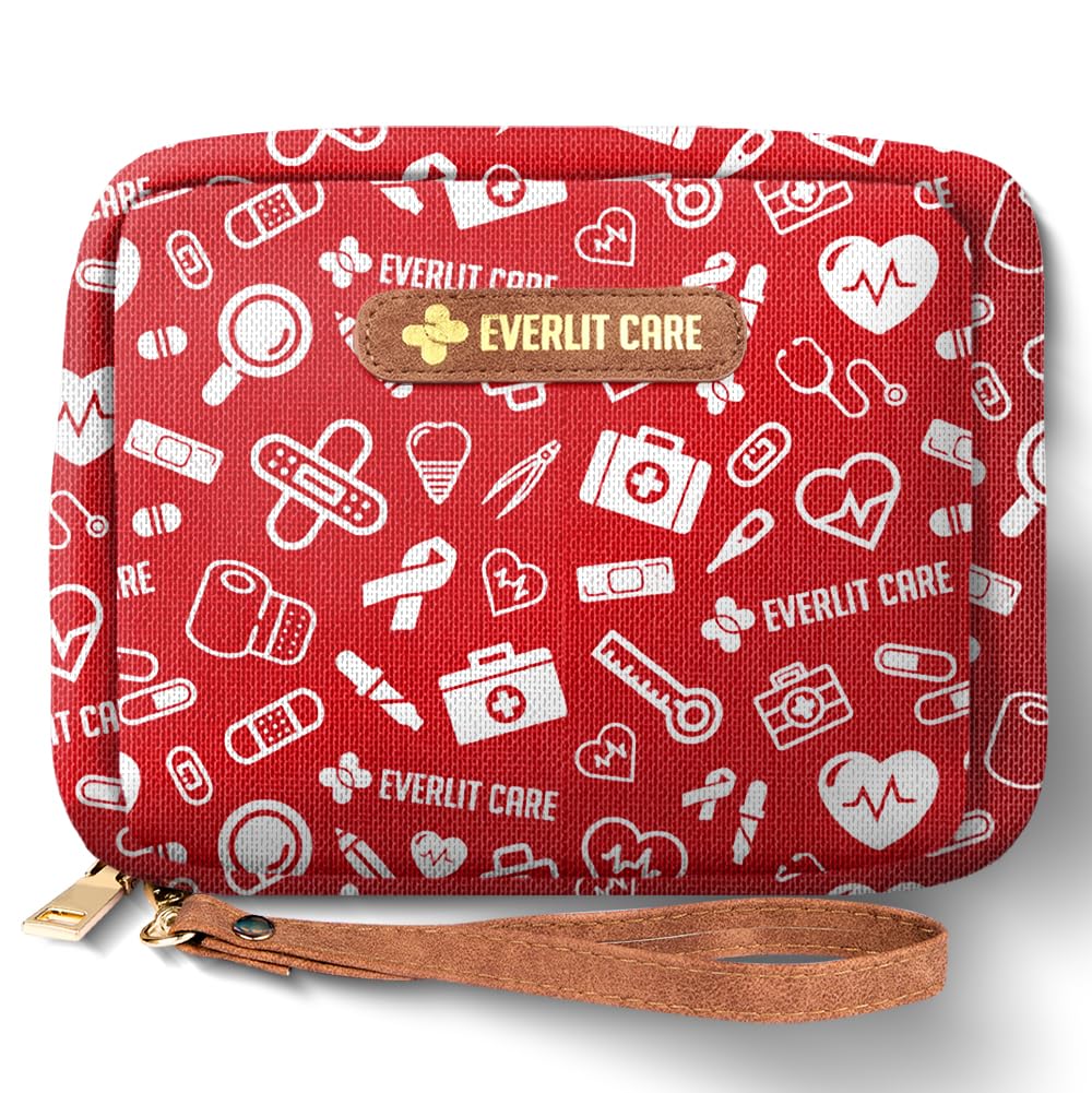 EVERLIT Care Rescue Pack | Family-Friendly First Aid Kit for Kids with 200 Pcs Medical Supplies | Travel-Friendly Compact Storage Bag for Home, Car, Travel, Camping, Adventure (Original)