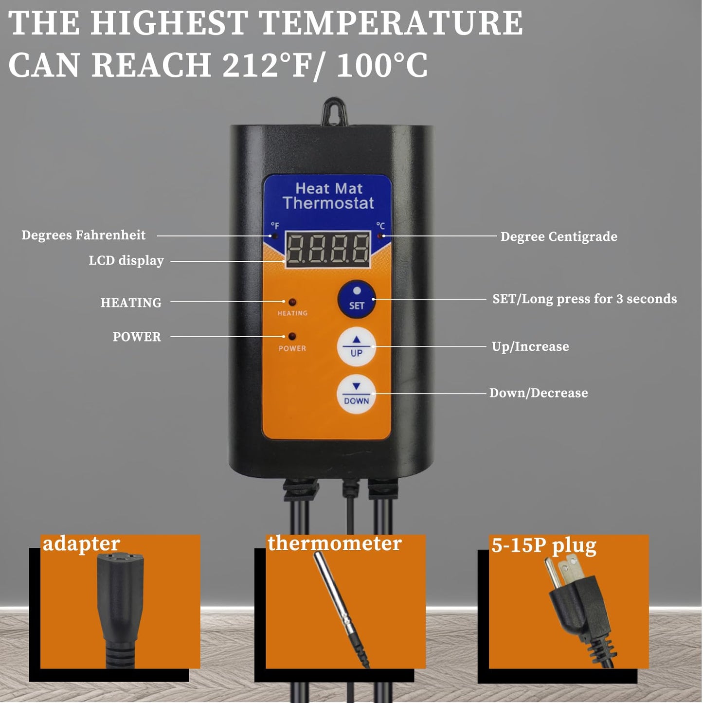 LASTINGCAPE 240V 3500W Fully Submersible Portable Electric Hot Tub & Pool immersion Water Heater with Thermostat, GFCI plug for spa tub, Baptismal pool, inflatable pool,above ground pool and Bathtubs