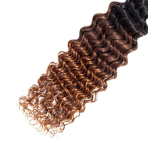 Condescension Brazilian Omber T1B/4/30 Human Hair Bundles 14 16 18 Inch Deep Wave 3 Bundles Human Hair 100% Unprocessed Remy Virgin Weave Hair for Women