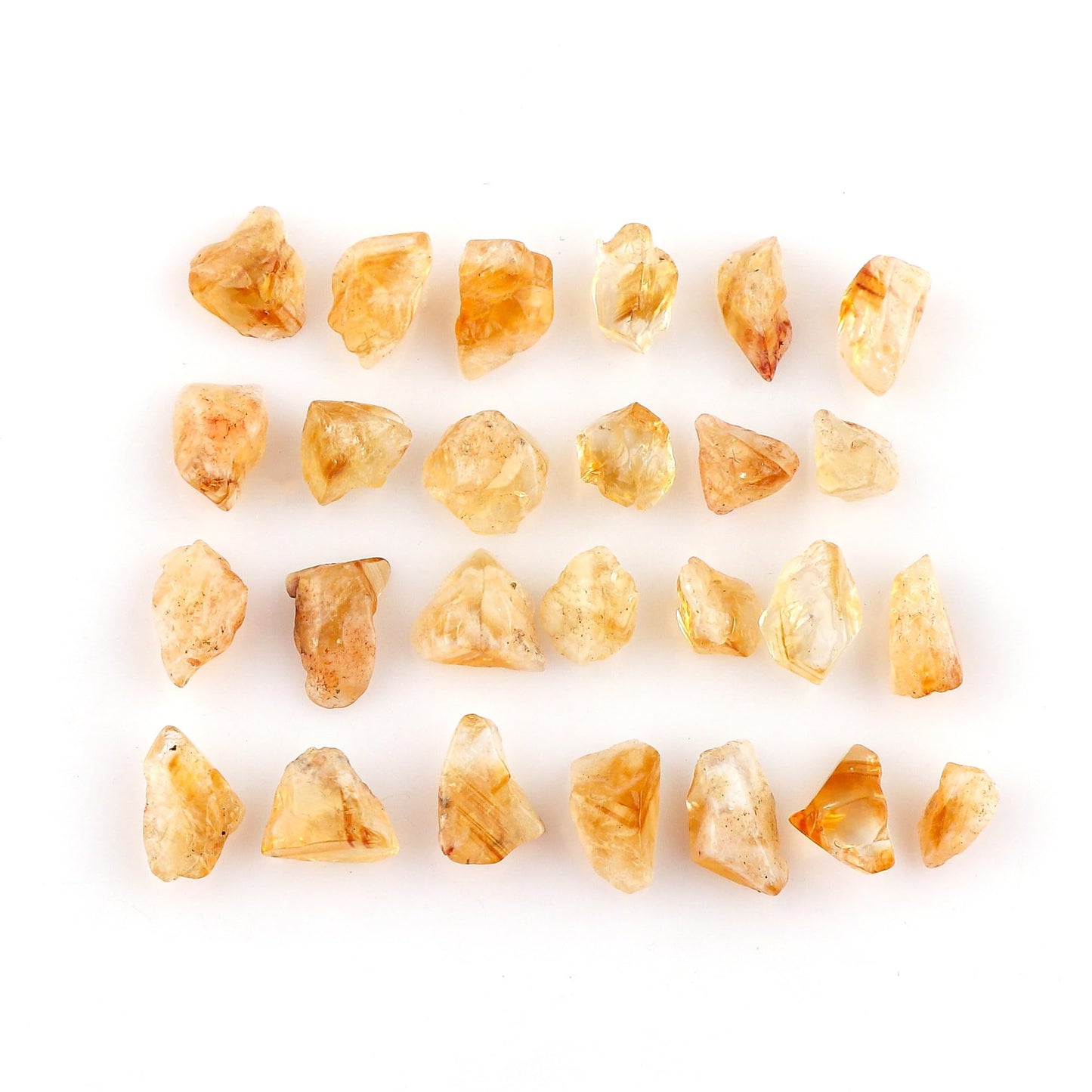 CRYSTALIS 100cts Natural Bi-Color Citrine Raw Crystals, Loose Gemstone Wholesale Bulk Rough Jewelry Making Supply, Chakra And Healing Raw Stones, Wire Wrapping, DIY, Tumbling, Gem Collection